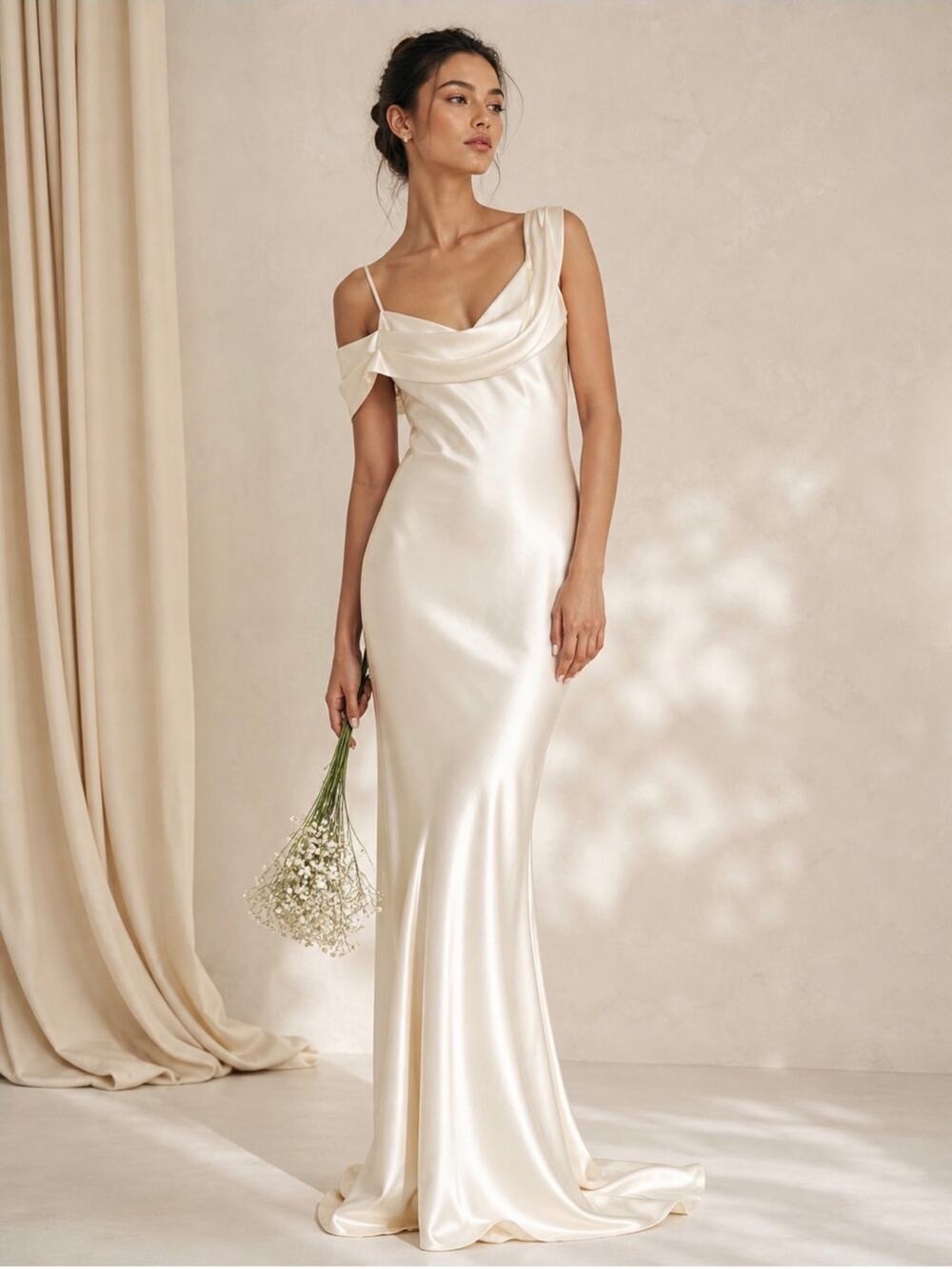 reformation  Ronda silk bridal gown dress Ivory size 4